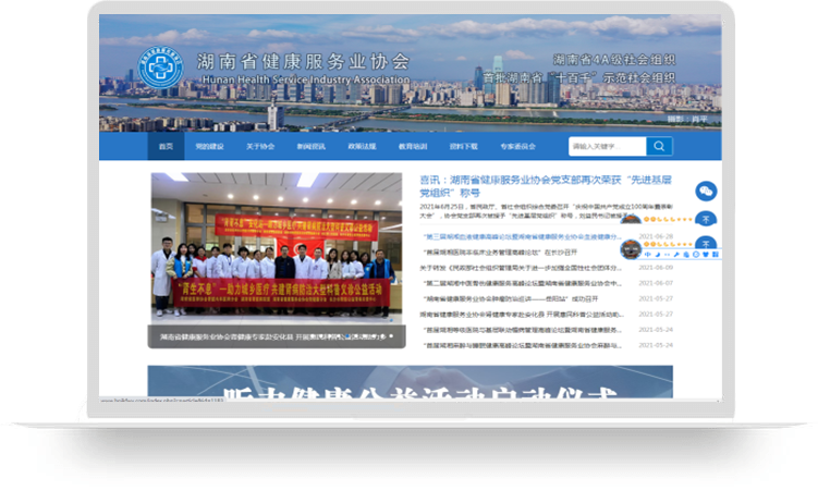 【長沙單位建站案例】湖南省健康服務業協會